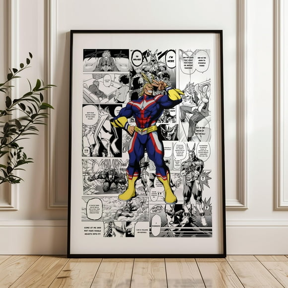 PRINTED My Hero Academia All Might Manga Panels : Anime, Anime Satin