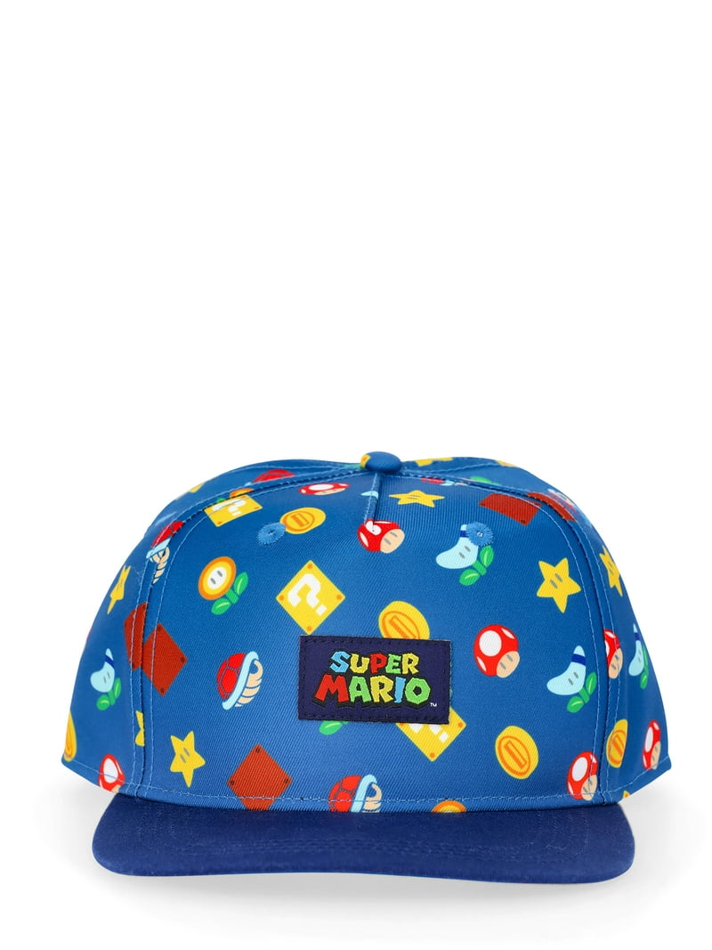 Super Mario Boys Snapback Baseball Hat, One Size Fits Most