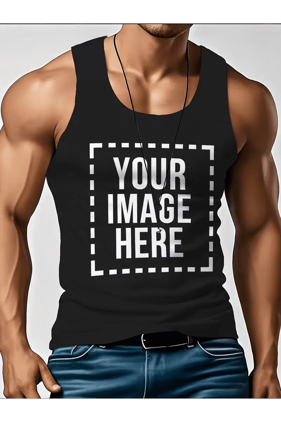 PRINTED IN USA,[Custom Men'S Sports Quick Dry Vest] Personalised Sleeveless Vest, Breathable And Quick Dry, Comfortable, Gym, Running, Casual, Unique Printing, Special Gift, Holiday Gift