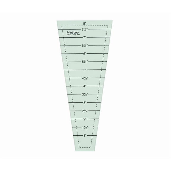 PRINTTOO Easy Dresden Quilting Ruler Template for Patchwork Sewing Measuring and Quilt Block Design, Wedge Shape Plastic Guide for Dresden Plate Patterns, Craft and Applique Projects