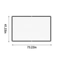 thumbnail image 1 of PRINxy 84" Cost Effective Model Projection Screen, 73x41in, Movie Projector Screen 16:9 Foldable Portable Wrinkle Indoor Outdoor Projection, With 6 Sticky Hooks, 1 of 6