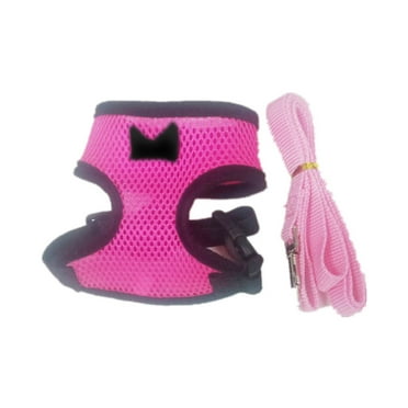 PRINxy Adjustable Chicken Harness with Leash-Comfortable Hen Vest Breathable Mesh Training Harness and Leash for Duck Goose Hen Small Pets ,Pink,M:11.4X(14-20)In