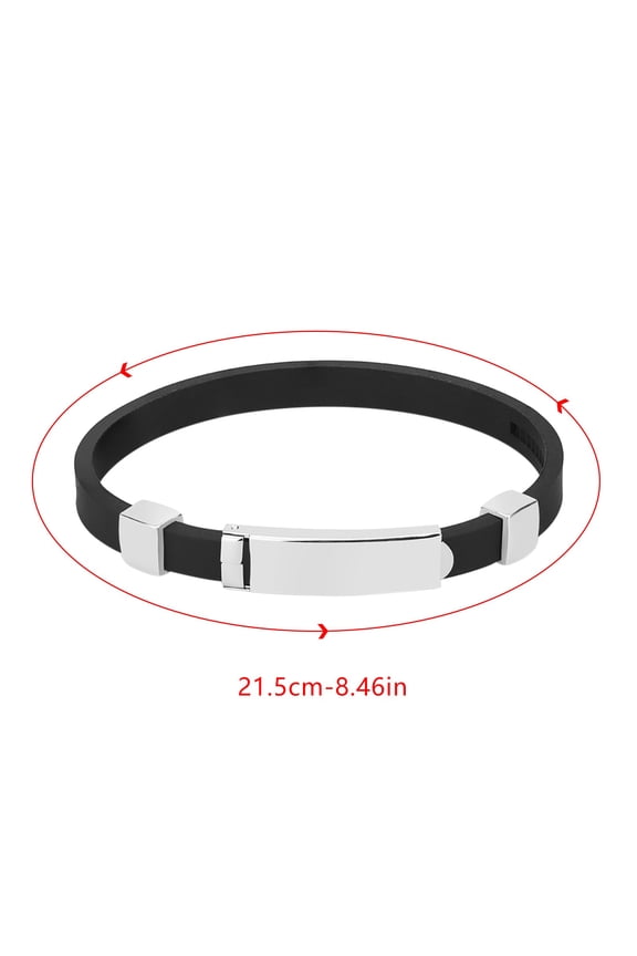 Balance Bracelet For Women Men Magnetic Anti-Static Bracelet Stainless Steel Vertigo Bracelet Antistatic Wrist Band Sports Silicone Bracelet For Unisex Black