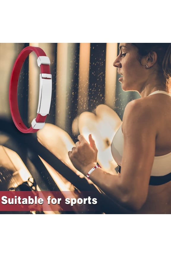 Balance Bracelet For Women Men Magnetic Anti-Static Bracelet Stainless Steel Vertigo Bracelet Antistatic Wrist Band Sports Silicone Bracelet For Unisex Wine