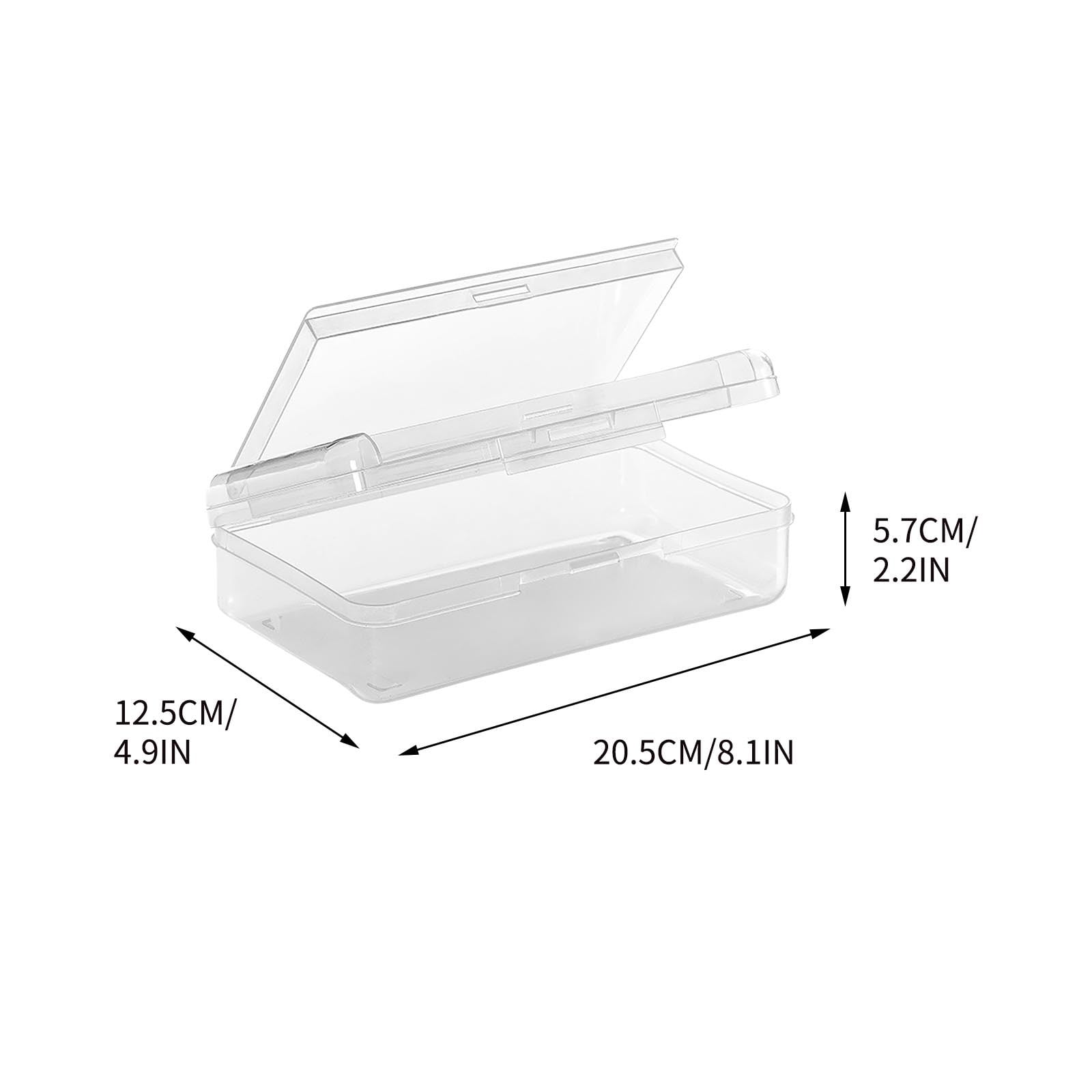 PRINxy Bilayer Plastic Pencil Box Large Capacity Pencil Boxes Clear Boxes With Snaptight Lid