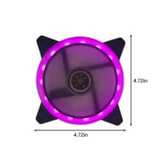 PRINxy CPU Colorful Cool Fans Chassis Fans 120mm PWM Hydraulic Bearing Case Fan Low-Noise 23 DB Fan Speeds 1200,45 CFM,Intelligent Temperature Control Pink