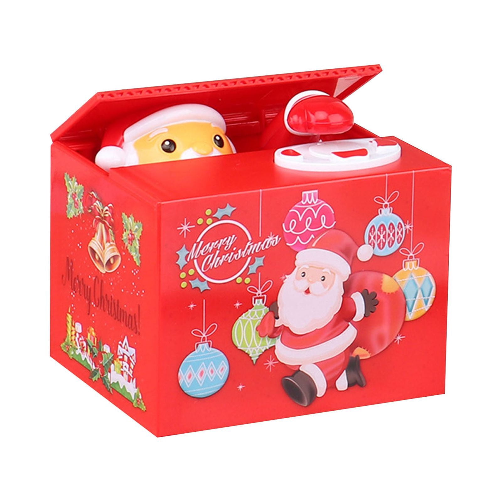 PRINxy Christmas Musical Prank Santa Stealing Coin Bank Coin Storage