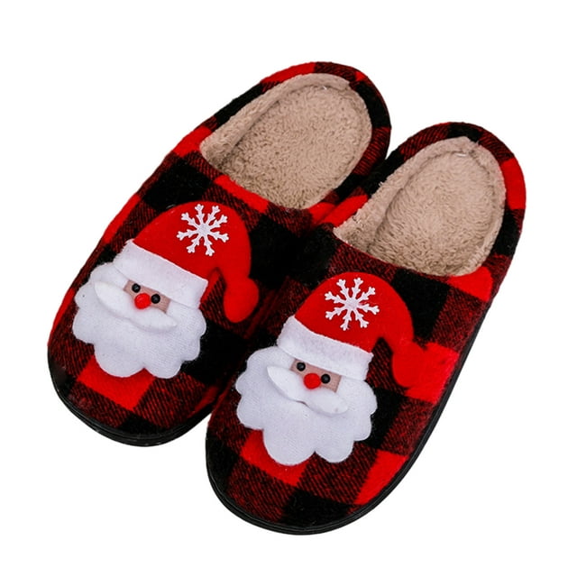 PRINxy Christmas Slippers for Womens Mens Soft Plush Comfy Warm Fuzzy ...