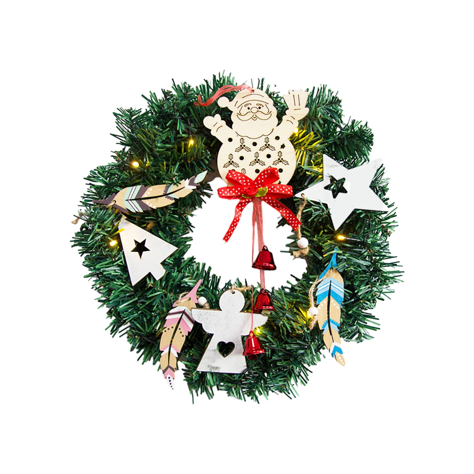 PRINxy Christmas Wreath With Lights,PreLit Christmas Wreath With