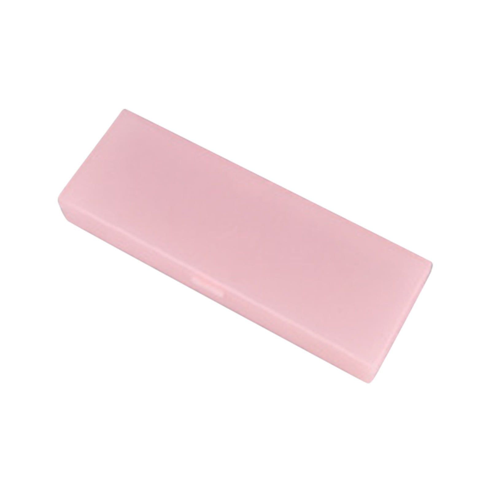 1pc Minimalist Plastic Pencil Case, Classic Durable Baby Pink Pencil Box