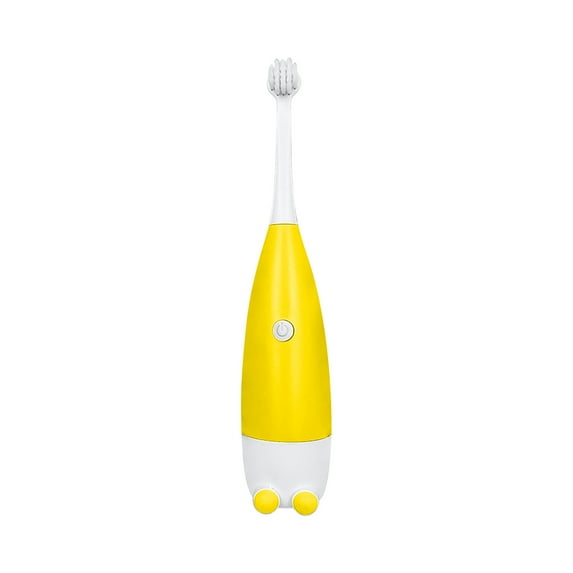 PRINxy Electric Toothbrushes Kids Soft Battery Toothbrush,Waterproof Replaceable Deep Clean For Kids(Age Of 3+),Travel Toothbrush Yellow