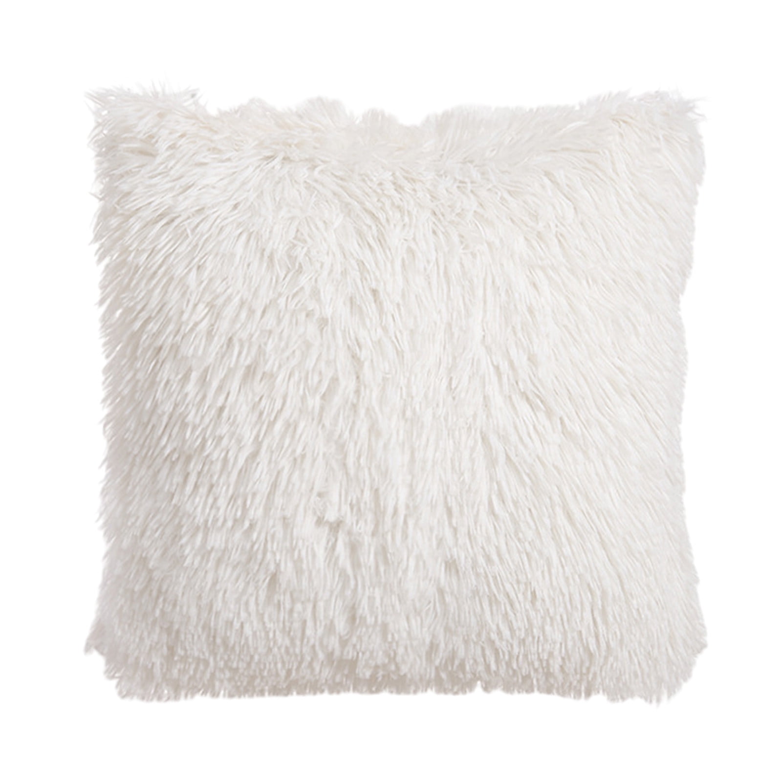 PRINxy Faux Fur Solid Throw Decorative Pillow Cover Cushion Covers