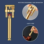 PRINxy High-end Torch Flame Windproof Butane Ligther-Vintage Design Windproof Lighter with Chain & Steady Spark A