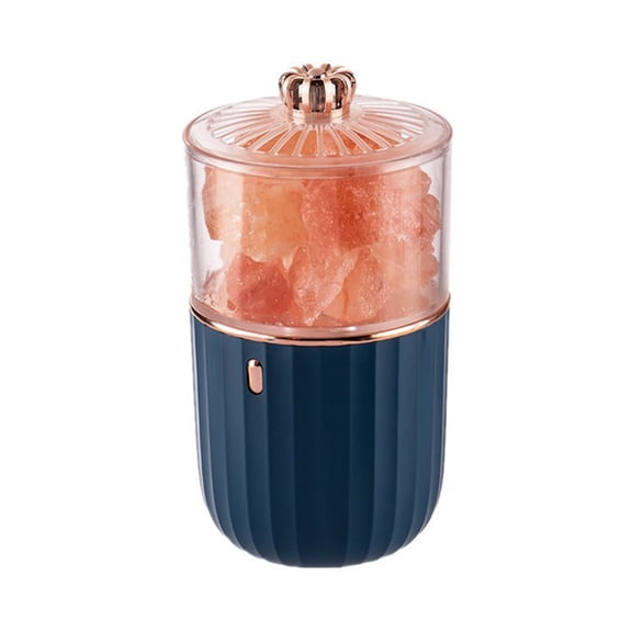 PRINxy Himalayan Natural Salt Lamp Night Light Plug in,Mini Lamp,Portable And Colorful Glow Light With Scent Aroma Diffuser For Car Camping Outdoor Dark Blue