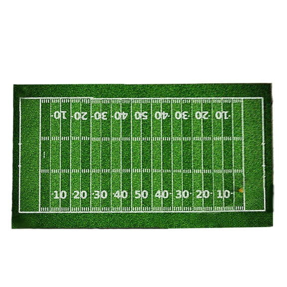 PRINxy Indoor/Outdoor Area Soft Rug American Football Field On Grass Floor Rugs Table Chair Mats Home Living Room Coffee Table Non-Slip Carpet Home Decoration Gifts Green B