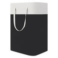 thumbnail image 1 of PRINxy Laundry Hampers Rectangular Leaf Storage Baskets Fabric Foldable Laundry Baskets with Handles for Organizing Dirty Clothes Home Kitchen Black, 1 of 9