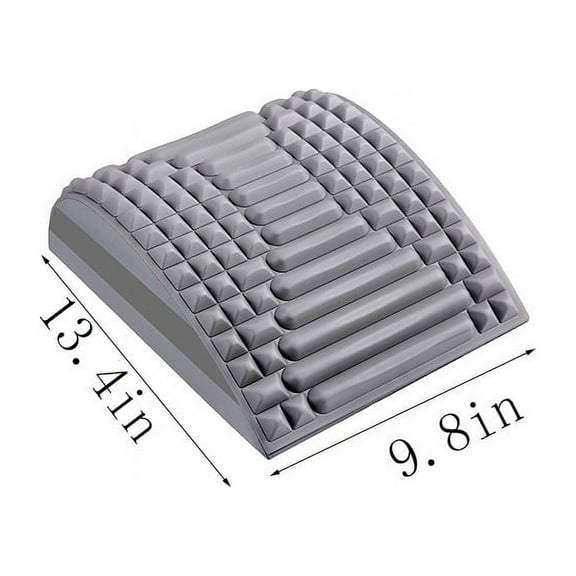 PRINxy Lumbar Relaxer Lumbar Stretch Massage Relaxation Spine Correction Extension Assisted Lumbar Backrest-Lumbar Support Pillow for Bed Relief Lower Back Pain Gray