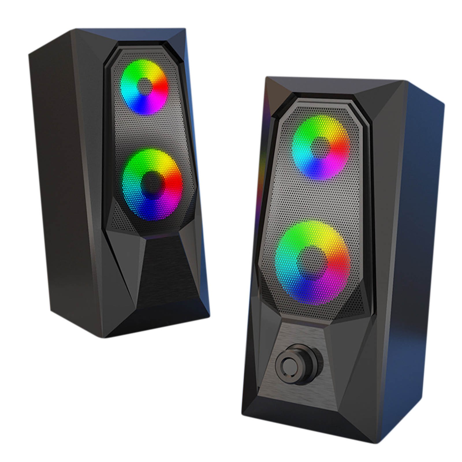 PRINxy Luminous LED Desktop Computer Audio Mini Laptop Paired Speaker