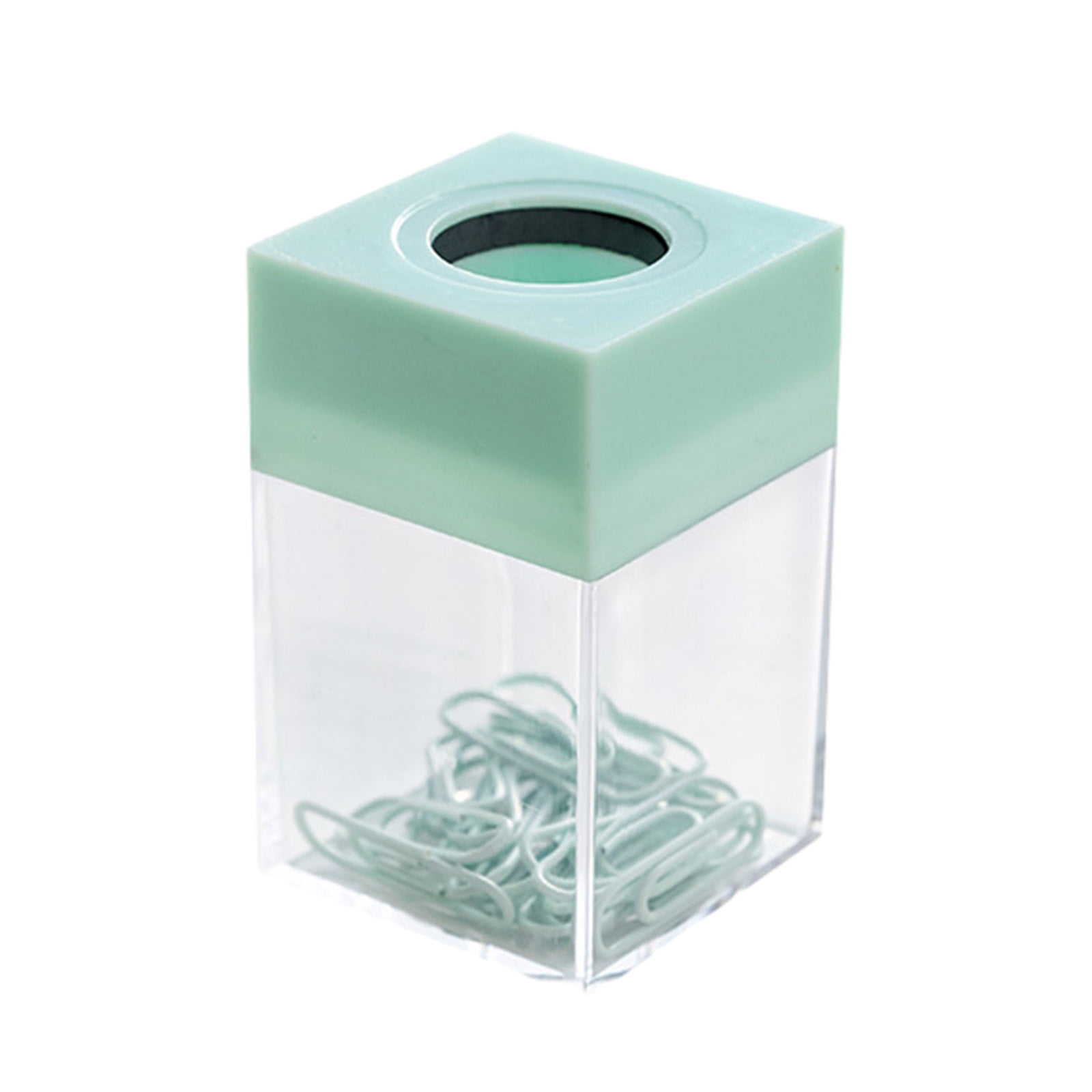 PRINxy Macaron Color Originalit Magnetic Paper Clip Storage Bucket Office  Stationery Storage Convenient Pin Box With Magnetic Top Suitable For Desk  Cute Office Binders Green 