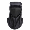 thumbnail image 1 of PRINxy Men’s Fleece Lined Integrated Balaclava Breathable Mesh Face Panel Wind Resistant Cold Weather Head Gear for Skiing & Snowboarding Dark Gray, 1 of 6