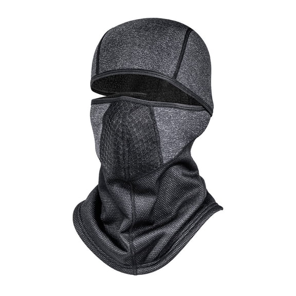 PRINxy Men’s Fleece Lined Integrated Balaclava Honeycomb Breath Mesh Face Panel Windproof Cold Weather Head Cover for Skiing & Snowmobiling Dark Gray