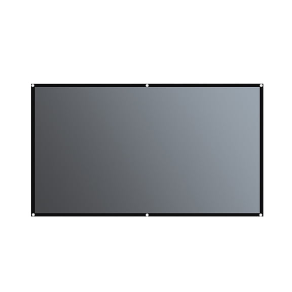 PRINxy Metal Curtain Projection Screen 60 Inch,Washable Projector Screen 16:9 Foldable Portable Projector Movies Screen For Home Outdoor Indoor Gray A
