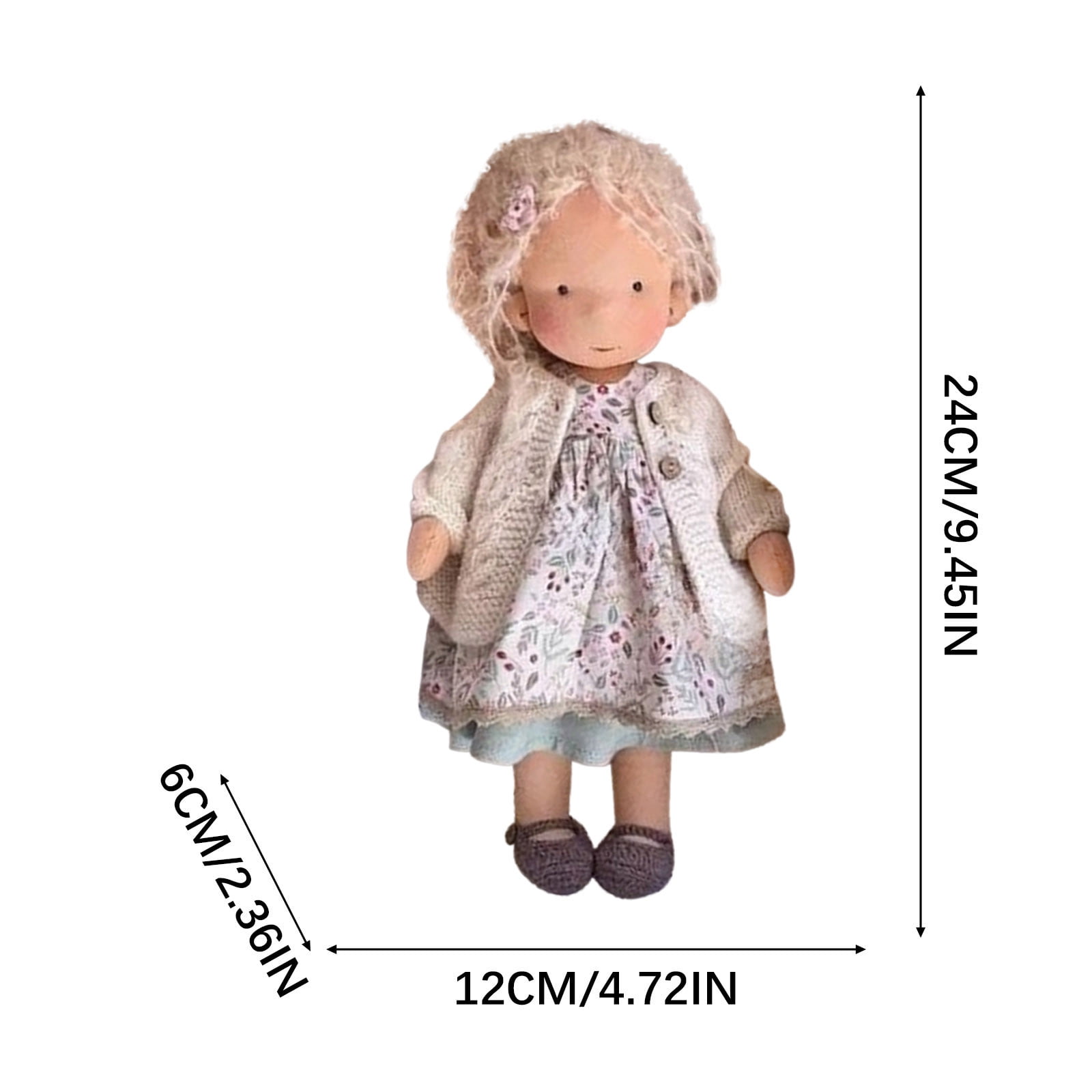 PRINxy Mini Christmas Thumb Cute Doll, Soft Girl Rag Doll with Cute