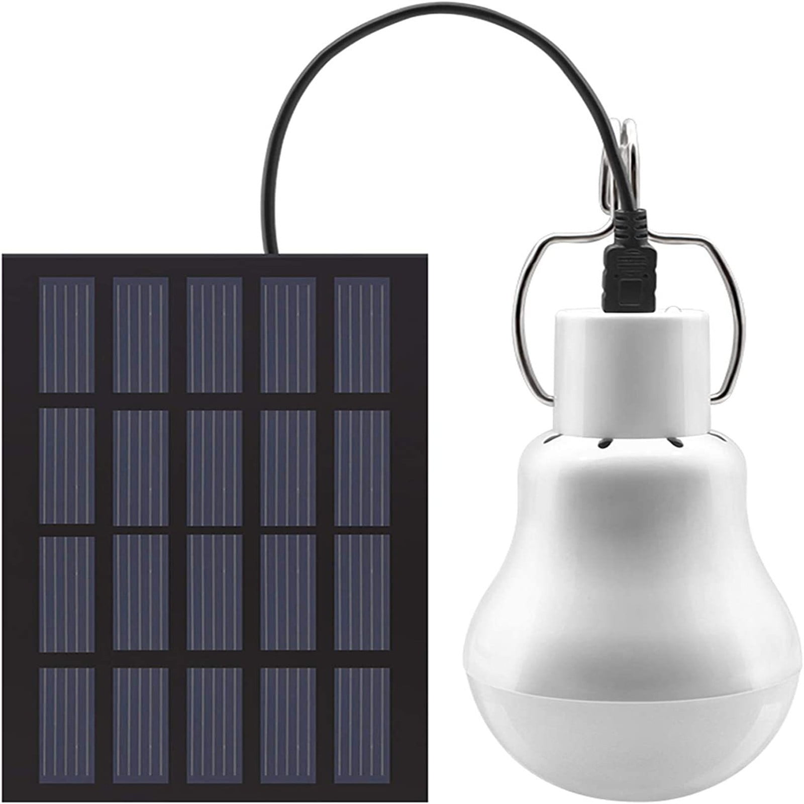 PRINxy Monocrystalline Solar LED Bulb Light Portable USB Rechargeable Light Indoor And Outdoor Hiking Camping Tent Fishing Lighting White