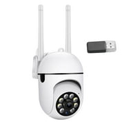 PRINxy Home Security 1080p Outdoor Wi-Fi Dome Surveillance Camera with Motion Detection, White