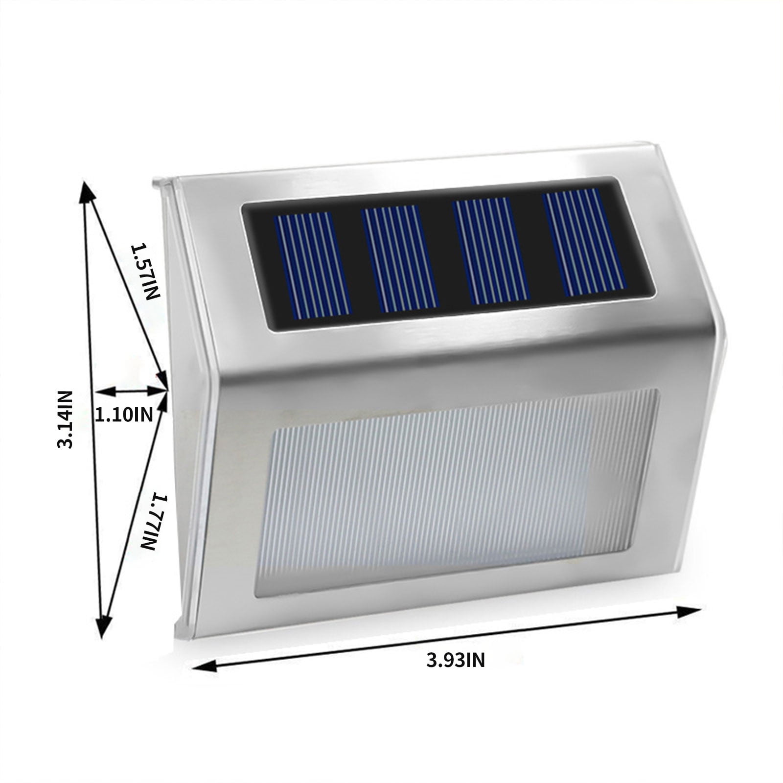PRINxy Outdoor Wall Lights,Stair Step Lights,Stainless Steel Solar