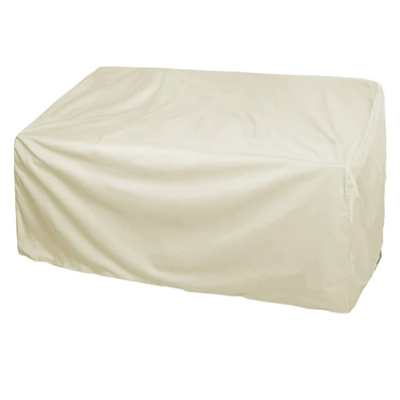 PRINxy Patio Benches Loveseat Covers Durable Solar Ray Resistance Patio Sofa Covers Lawns Waterproof Furniture Covers For Outdoor Seating,Beige,