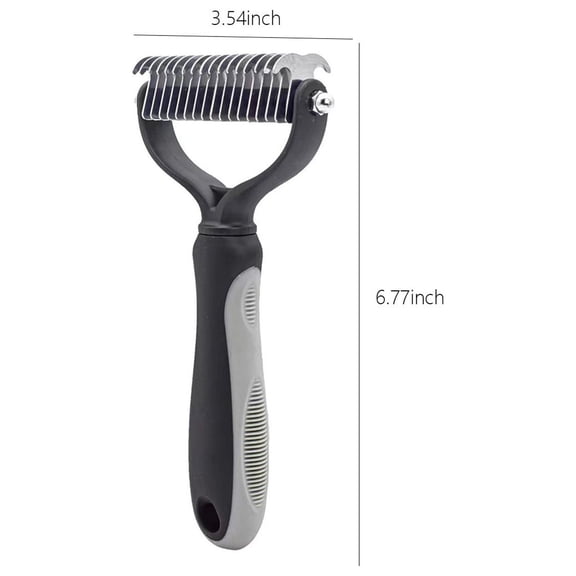 PRINxy Pet Knotting Comb,2 Sided Dematting Comb Grooming Tool For Cats Dogs,Removing Knots Slicker Grooming Brush,Suitable For Dogs With Medium To Long Hair Gray