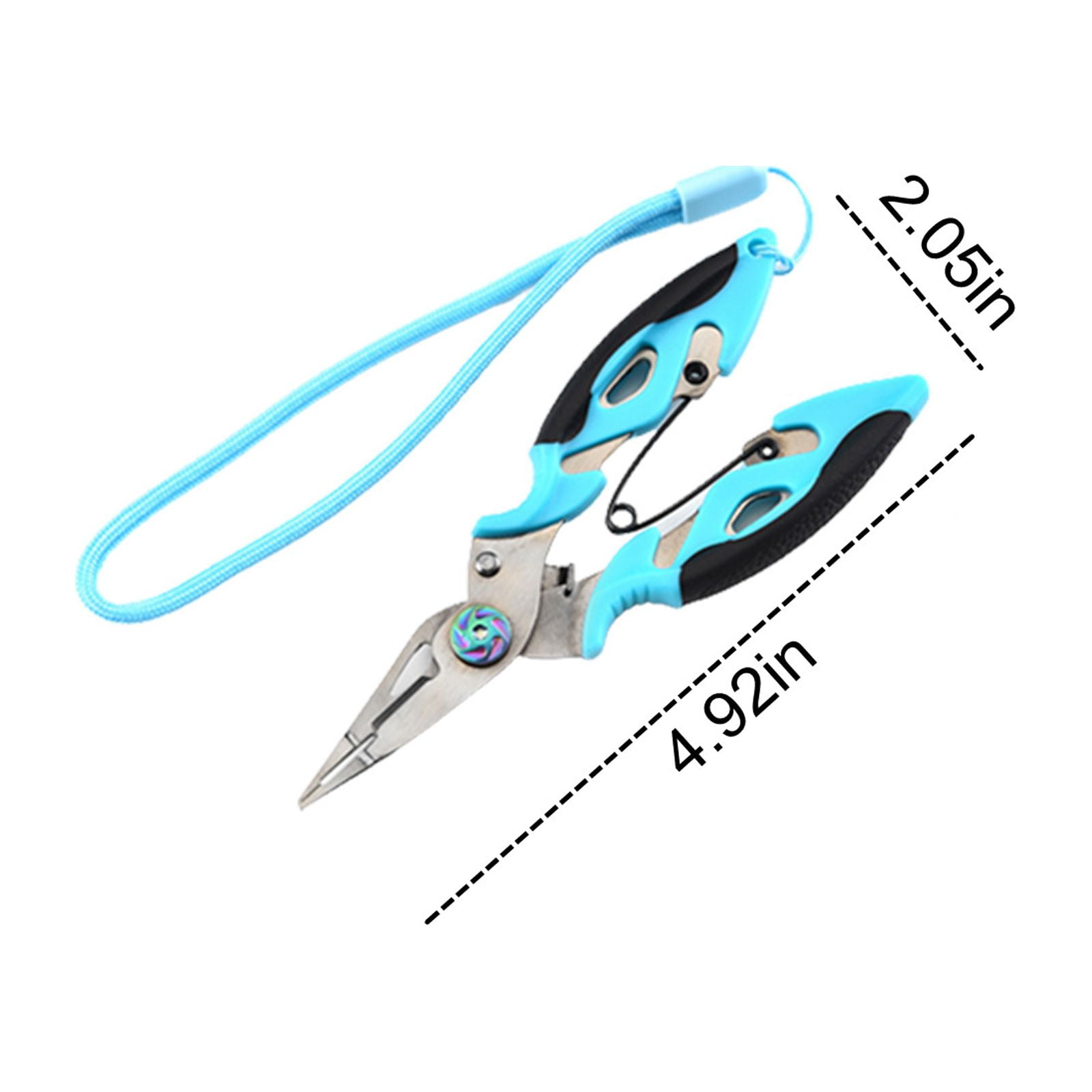 Aluminum Fishing Pliers Saltwater, Split Ring Pliers Fishing Hook Remover,  Stainless Steel Fishing Line Cutters, Fishing Multitool with Sheath and