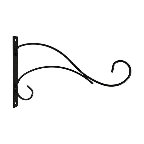 PRINxy Plant Hanger Hanging Heavy Duty Hand Forged Black Wrought Iron Vintage Style Lace Metal Decorative Plant Hook Wall Outdoor Indoor,Black,