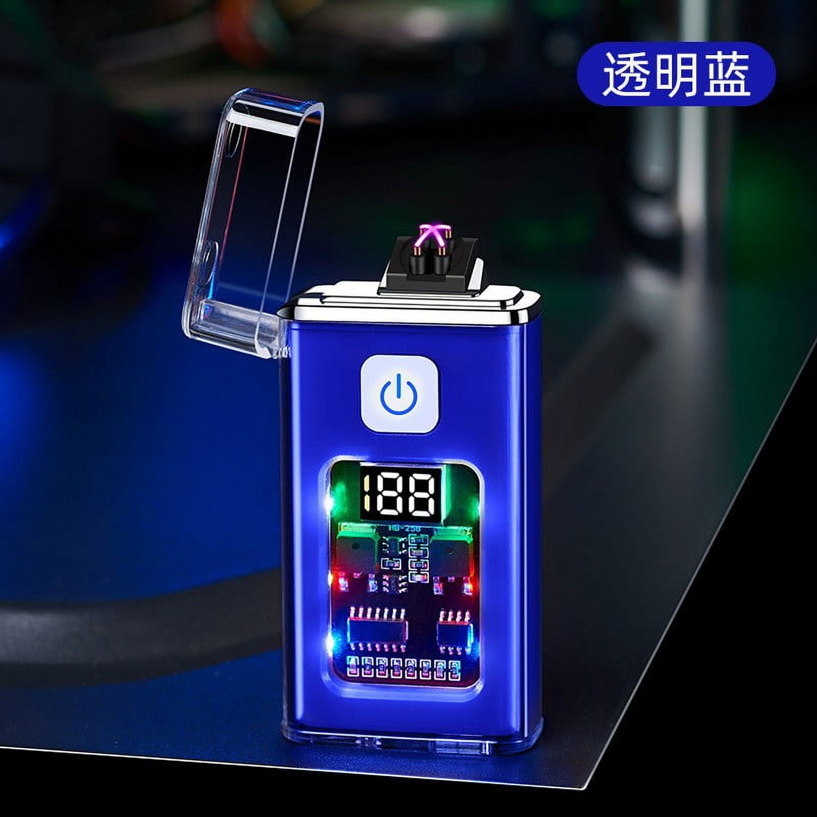 PRINxy Rechargeable Electric Lighters,Dual Arc Lighter,Transparent