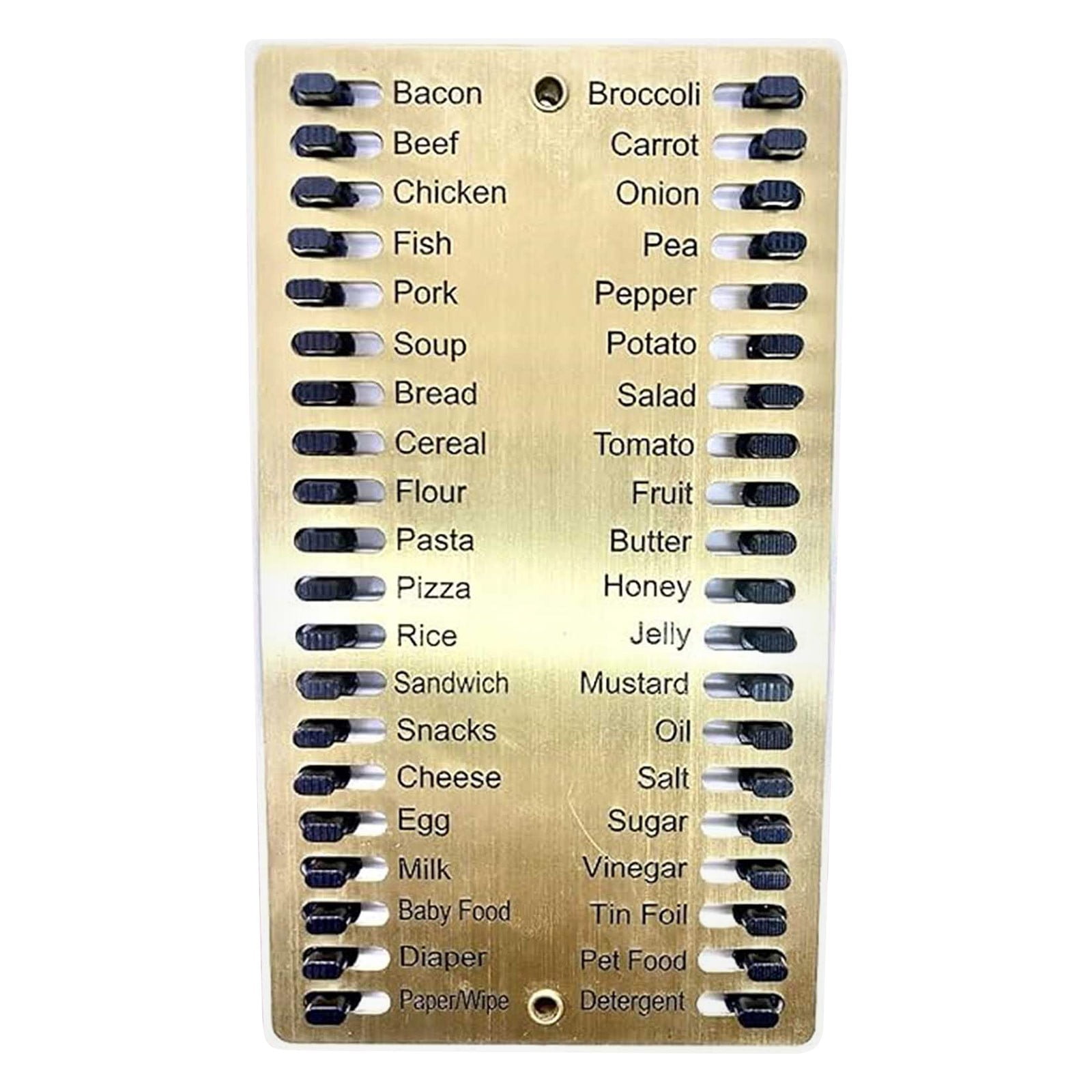 PRINxy Reusable Shopping List Memory Reminder Board,Brass-Constructed ...