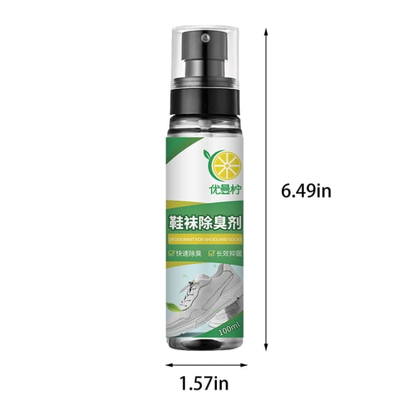 PRINxy Shoe Deodorizer Foot Spray And Shoe Odor Eliminator-No More Smelly Shoes Or Stinky Shoes And Socks Deodorant Spray Sports Shoes Sneakers Antiodor 100ml White