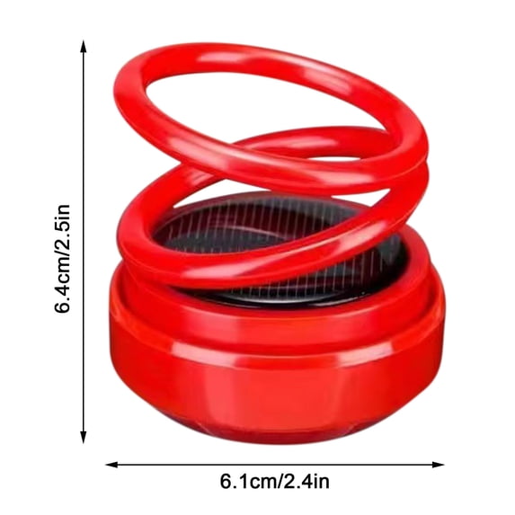 PRINxy Solar-Powered Rotating Car Perfume,Aromatherapy&Purifier-360° Odor Elimination,Natural Plant Extracts,Perfect for Any Car,Red,