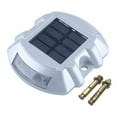 thumbnail image 1 of PRINxy Solar Road Spike Light,Night Lamp With Reflector,Smart Charging,Flashing And Constantly 2 Lighting Modes（This Is An Intermittently Bright Version）,IP68 Wate White A, 1 of 6
