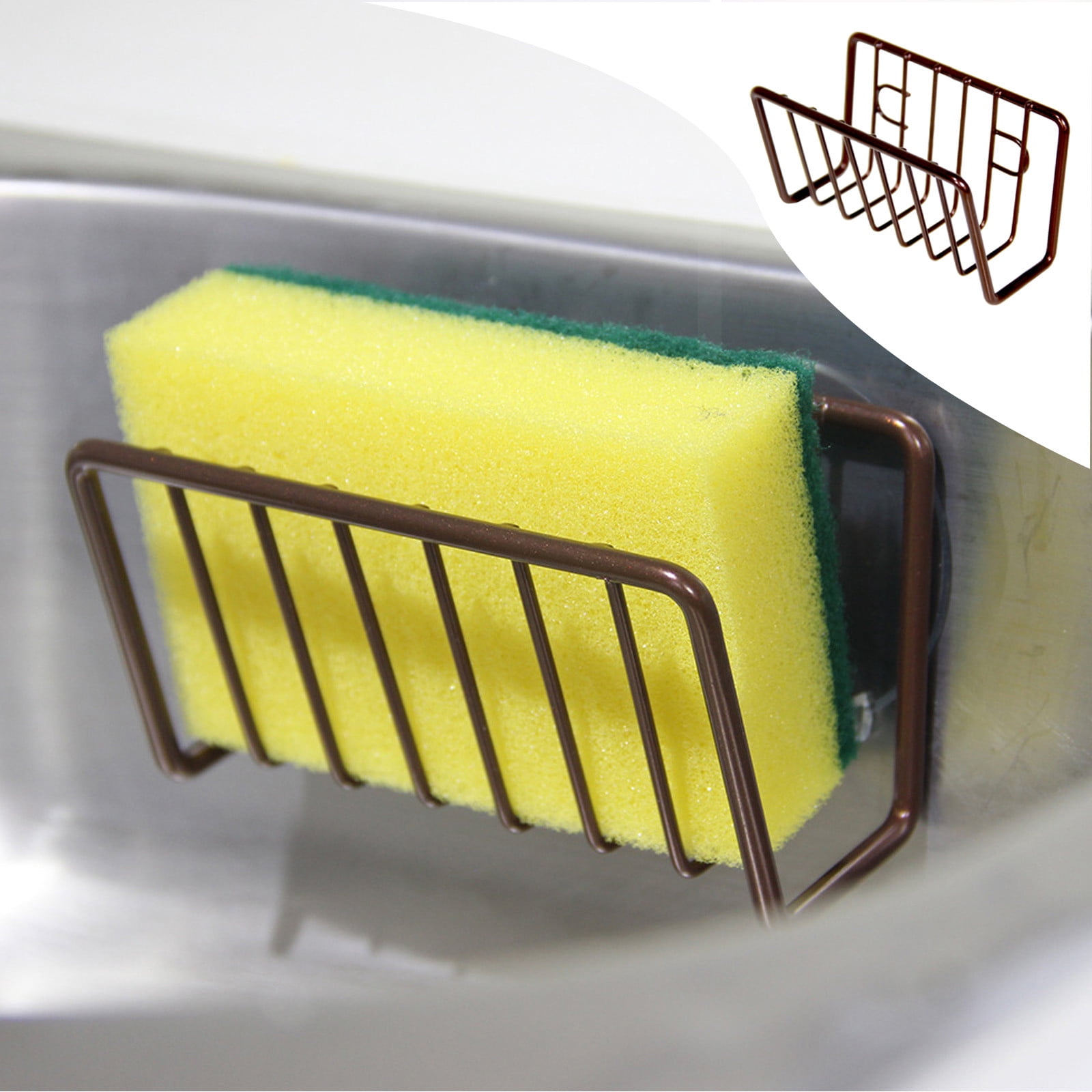 PRINxy Sponge Storage Rack No Need To Punch Holes Sink Drains Rack ...