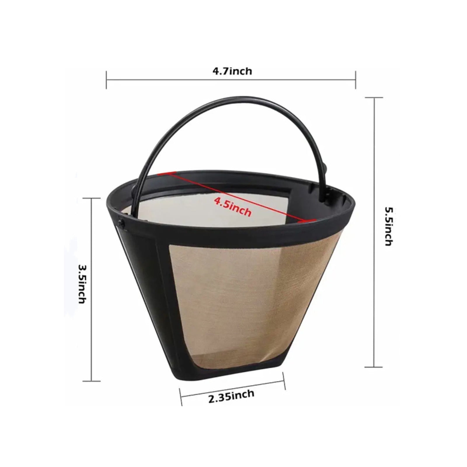 PRINxy Stainless Steel Coffee Filter - 8-12 Cup Basket Reusable Metal ...