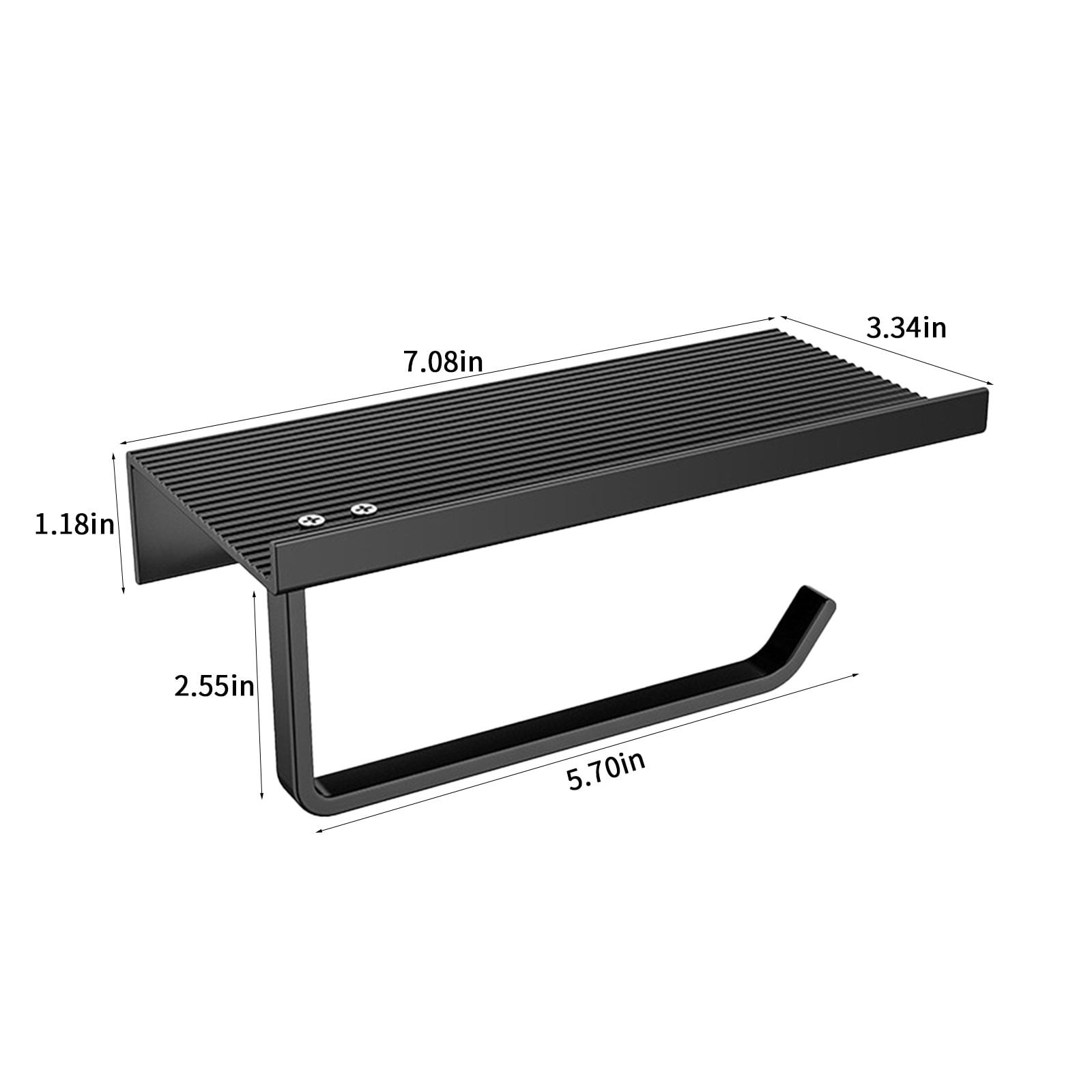 PRINxy Toilet Paper Holder With Shelf Wall Mounted Toilet Paper Roll