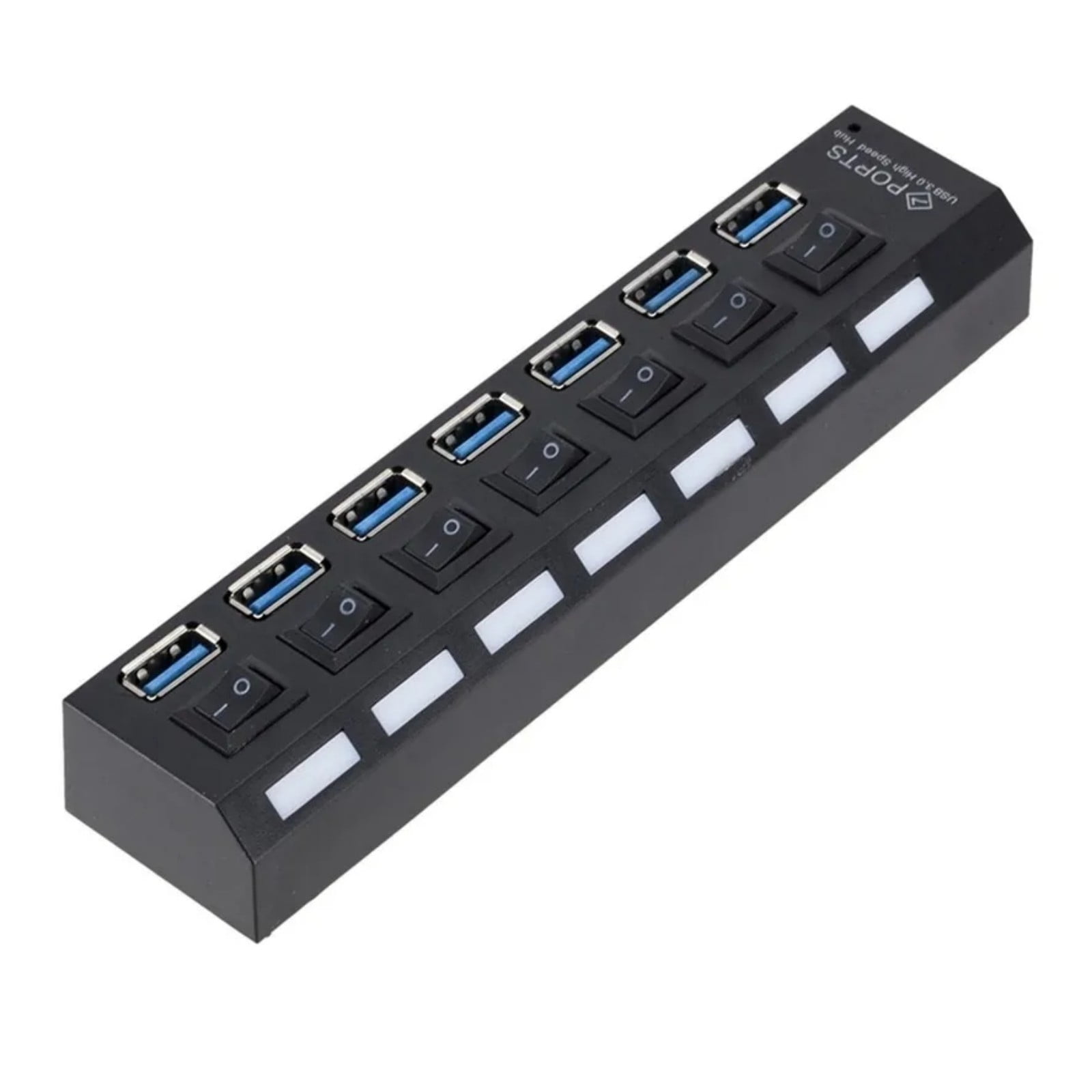 PRINxy USB Hub 3.0 Multi USB Splitter Use Power Adapter 7 Port Multiple ...