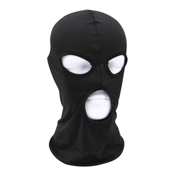 PRINxy Unisex 3-Hole Stretch Lycra Motorcycle Balaclava, Breathable Helmet Liner Windproof Head Cover for Off-Road Riding & Outdoor Training Black