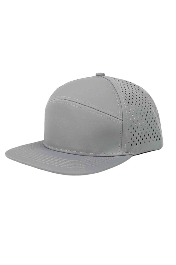 Unisex Breathable Mesh Side Flat Brim Baseball Cap, Adjustable Casual Sun Hat for Outdoor Sports Daily Street Wear Gray