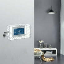 PRINxy Universal Thermostat Lock Box With Key,Clear Large Thermostat Cover For Thermostat On Wall,Thermostat Guard Fits Thermostats 7H X 4 5W Inches Or Smaller Clear