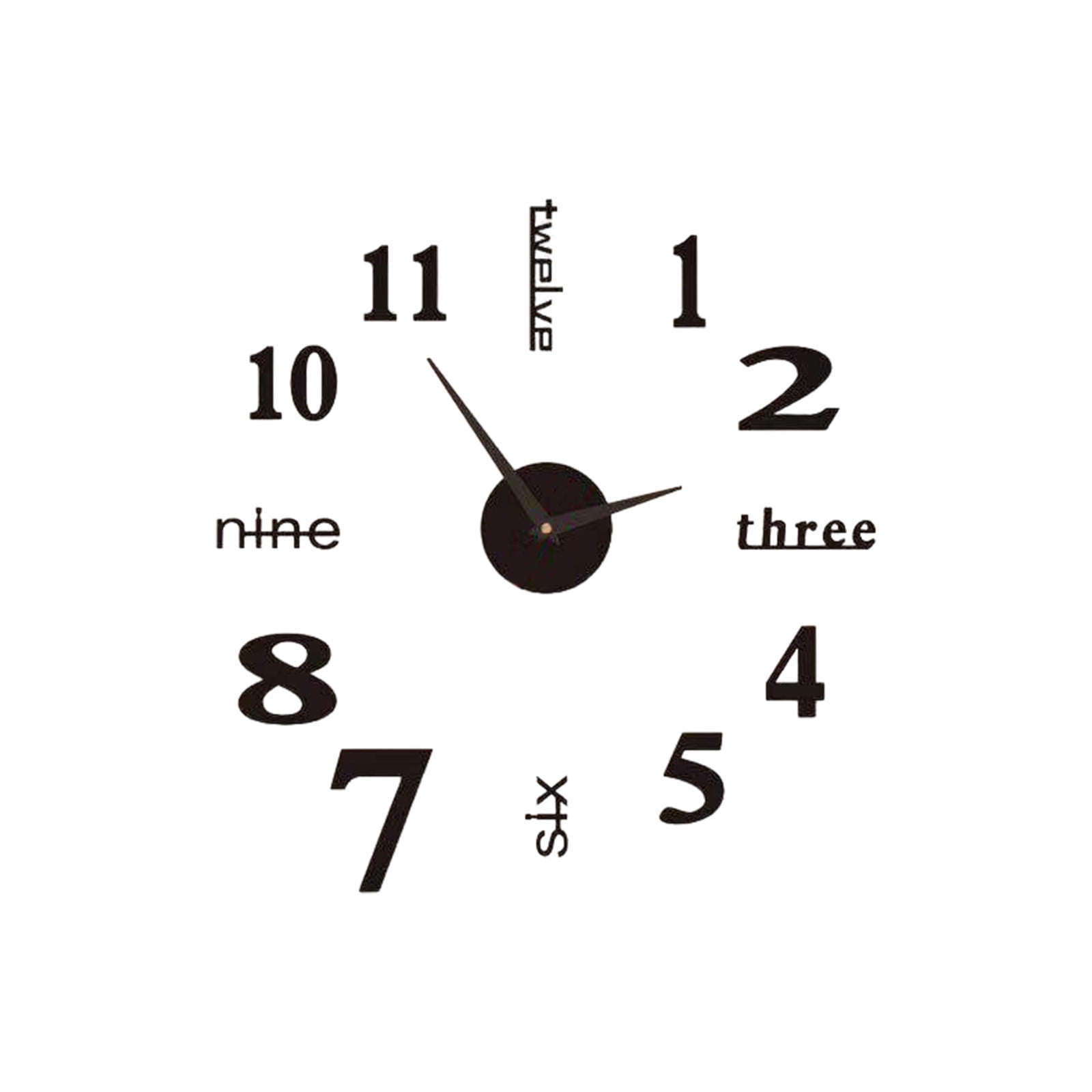 PRINxy Wall Clock Design Mirror Surface Wall Decorative Sticker Watches ,large Wall Clocks For