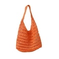 thumbnail image 1 of PRINxy Women Straw Crochet Backpack Flap Drawstring Shoulders Bag Casual Beach Daypack Clutch Bag Straw Purse For Girls Summer Beach Crossbody Handbags Orange, 1 of 7
