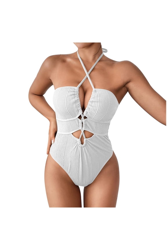 Women Two-Tone Thin Line Zip Boyleg One Piece Swimsuit, Ruched Slimming Compression Bathing Suit, Racing Training Pool Beach Swimwear White S