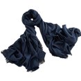 thumbnail image 1 of PRINxy Women’s Crinkled Solid Lightweight Linen Wrap, Airy Long Neck Shawl For Spring Road Travel Coffee Runs Daily Outfits Blue, 1 of 3